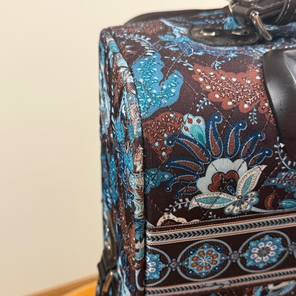 Vera Bradley Retired Java Blue Large Suitcase - Picture 10 of 14